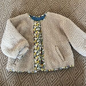 Zara size 3-4 girls reversible fleece jacket